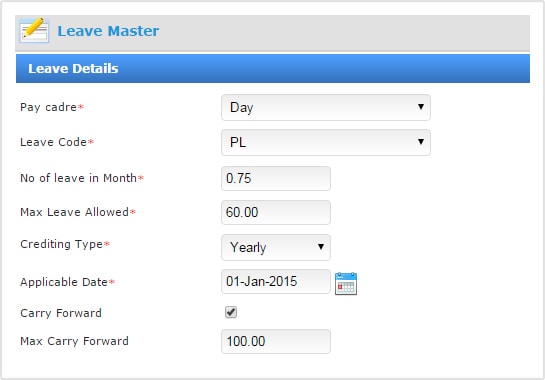 INSYSPAY Leave Feature