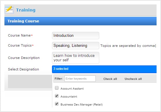 INSYSPAY Training Feature